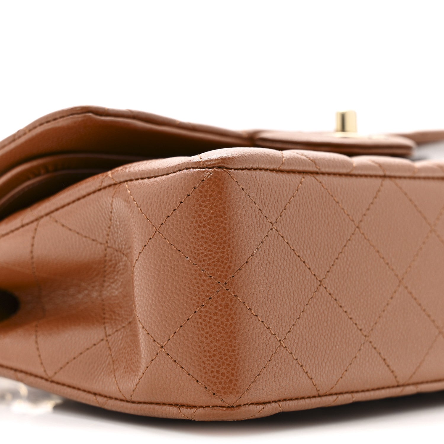 Chanel Caviar Quilted Small Double Flap Light Brown 9 of 11