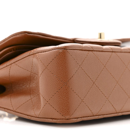 Chanel Caviar Quilted Small Double Flap Light Brown 9 of 11