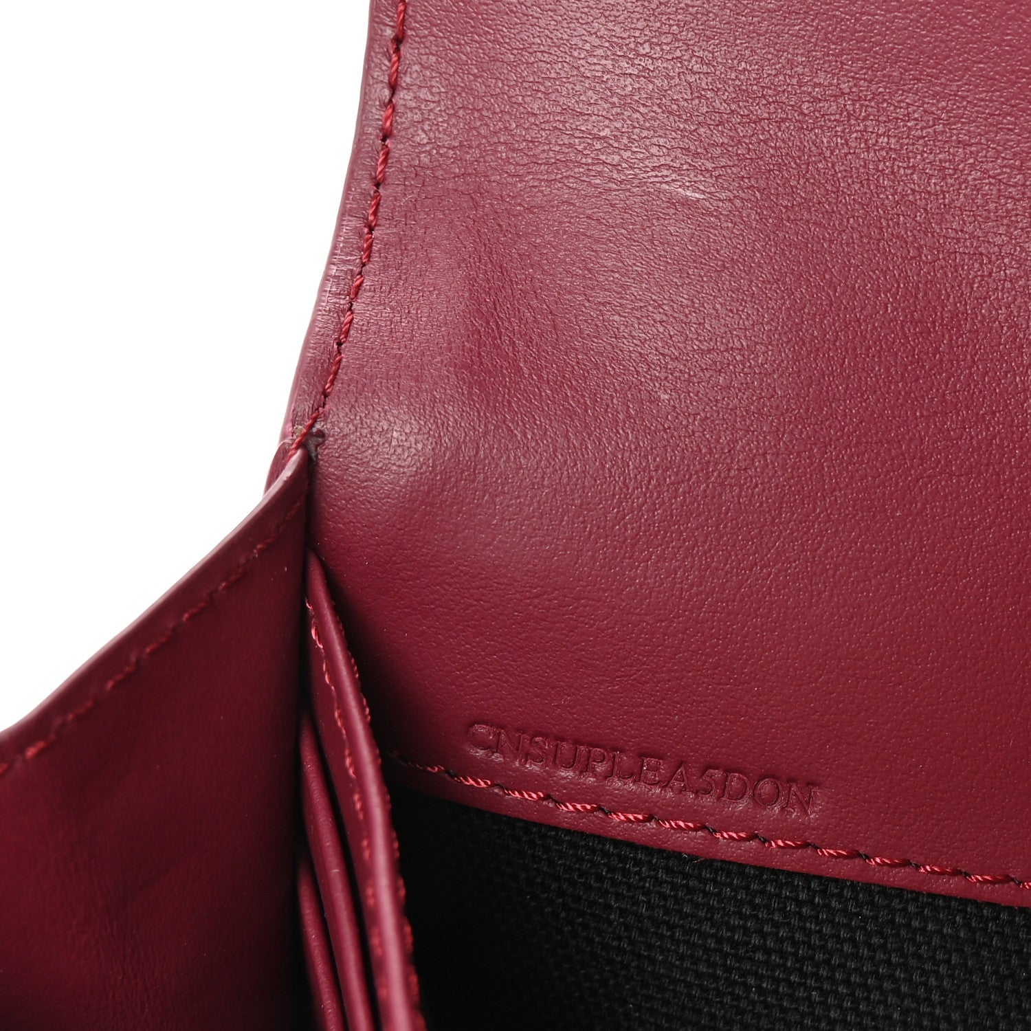 Burberry Haymarket Check Harris Wallet Burgundy 7 of 7