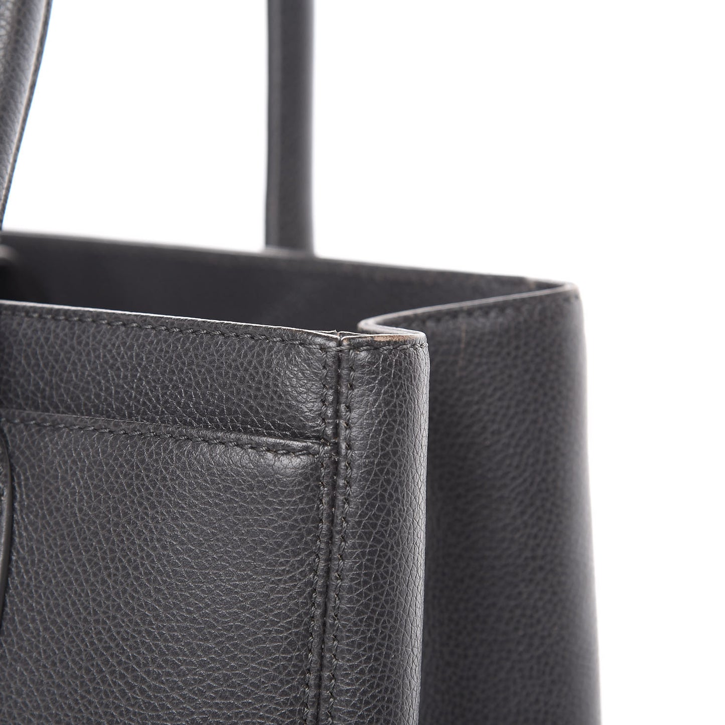 Calfskin Small Cerf Executive Shopper Tote Grey