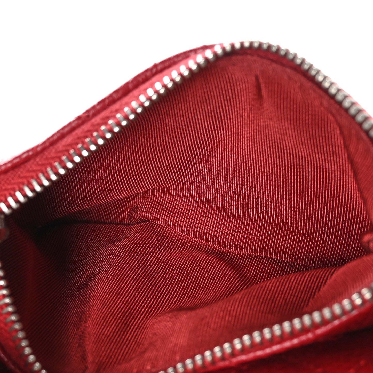 Caviar Quilted Coin Purse Red
