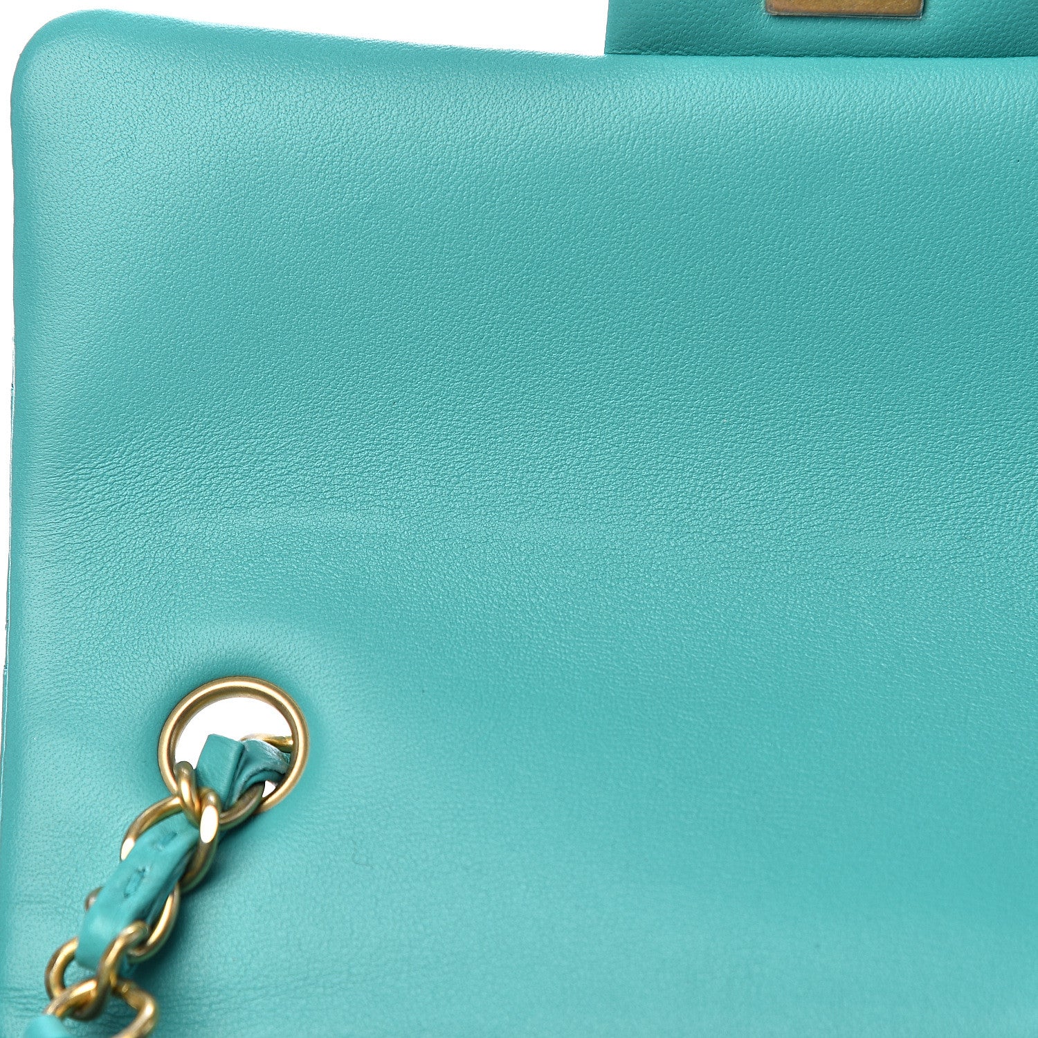 Chanel Lambskin Quilted Mini Rectangular Flap Turquoise 9 of 12