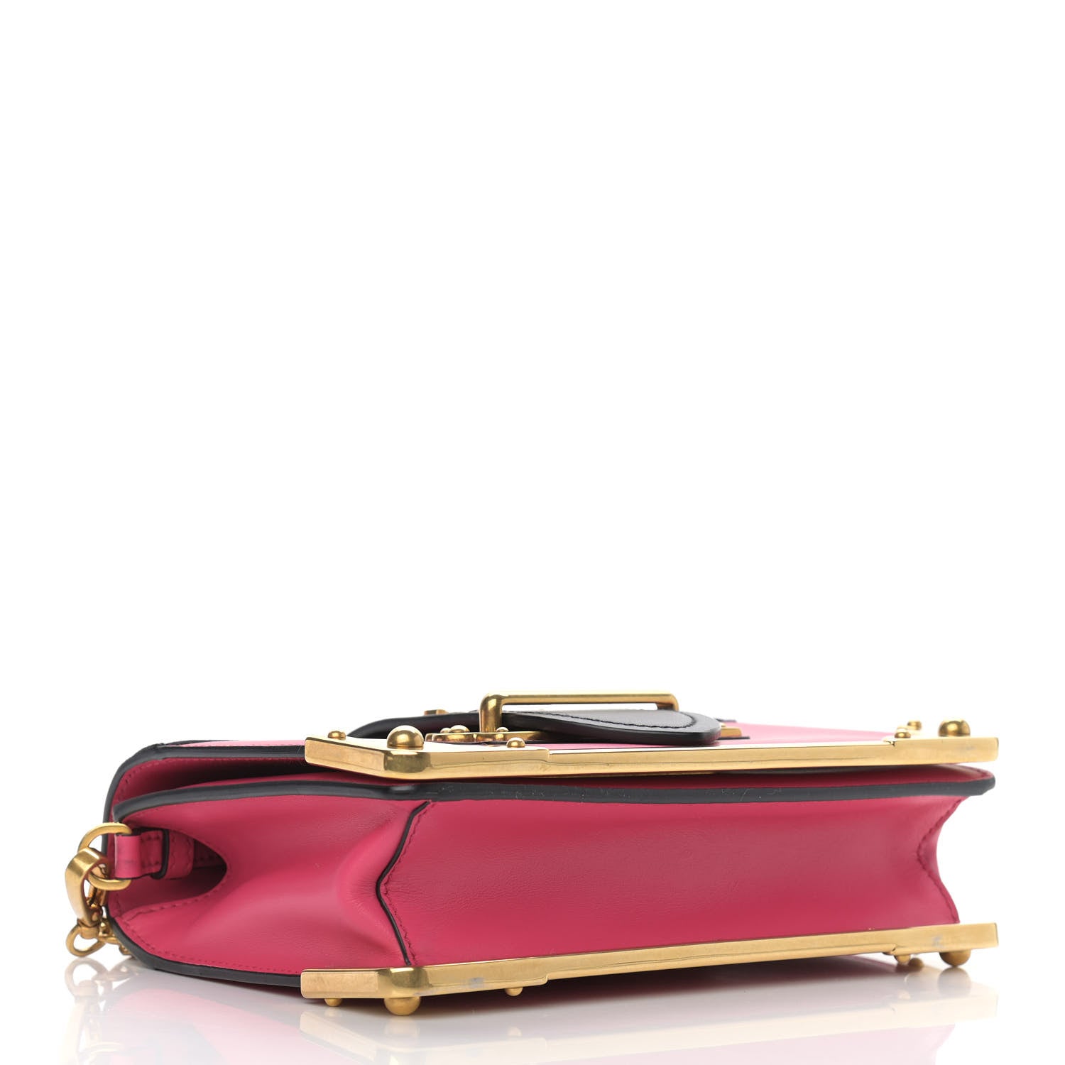 Prada City Calf Saffiano Cahier Bag Fuxia Black 4 of 9