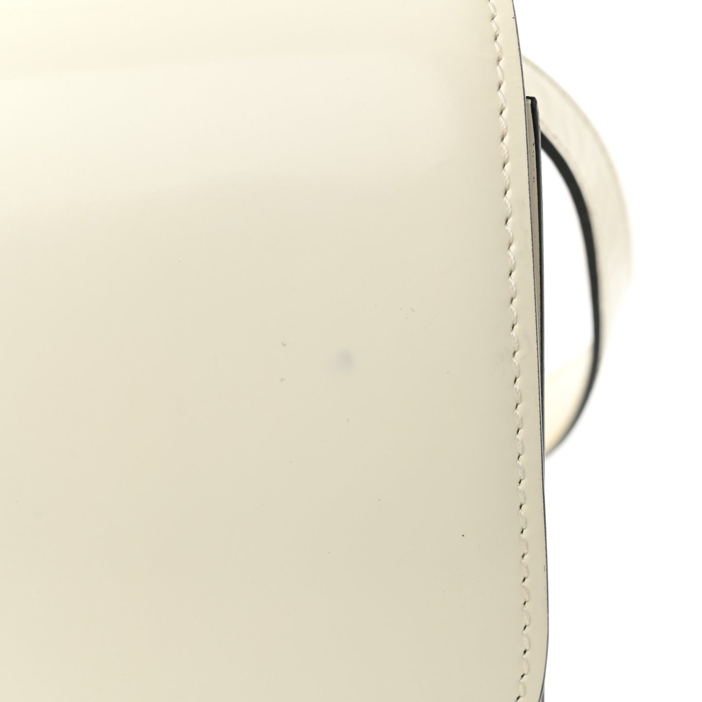 Spazzolato Calfskin Medium Classic Box Flap Bag White