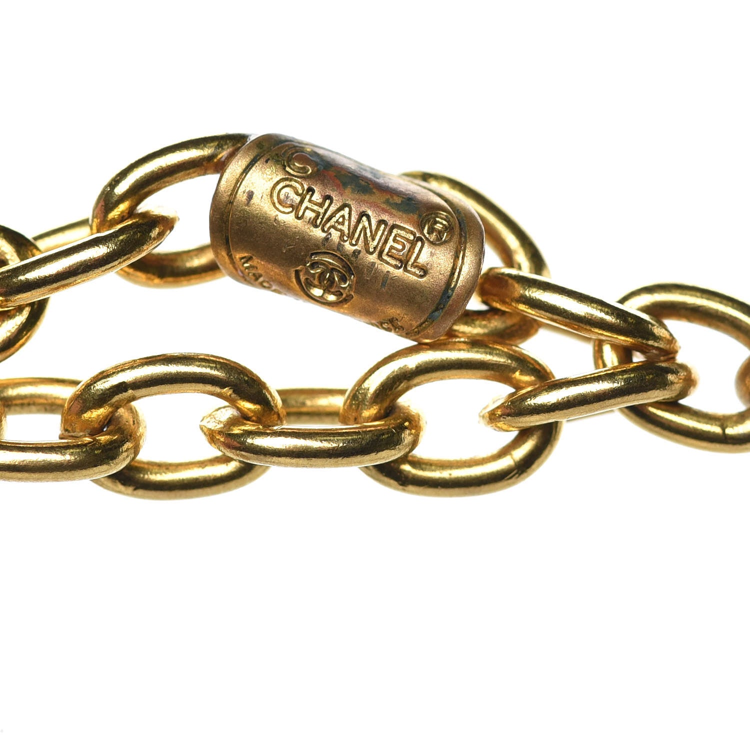 Chanel CC Medallion Short Necklace Gold 5 of 6