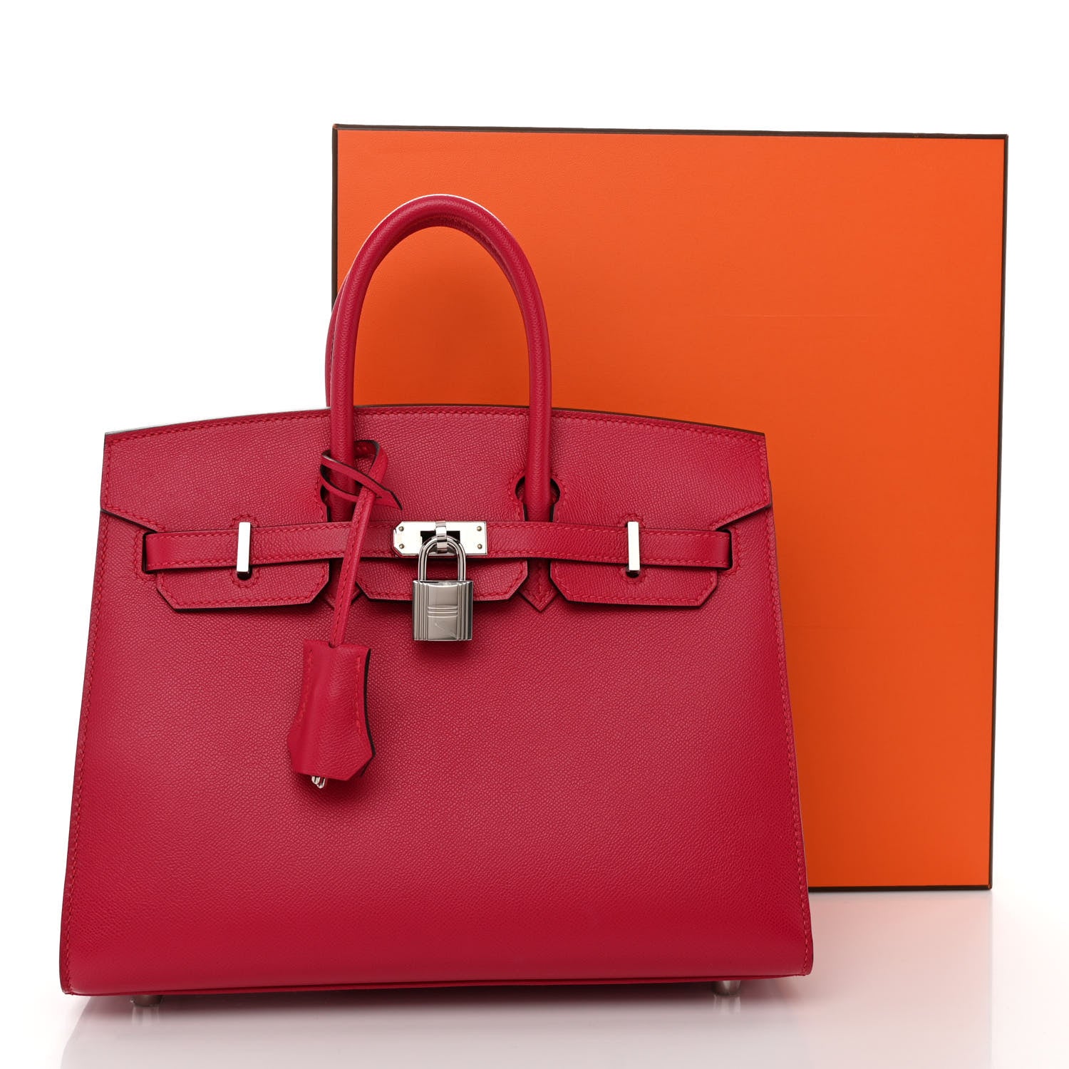 Hermes Madame Calfskin Birkin Sellier 25 Framboise 13 of 13