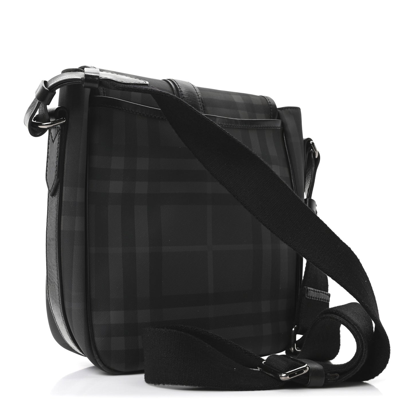 Smoked Check Vaughan Crossbody Bag Black