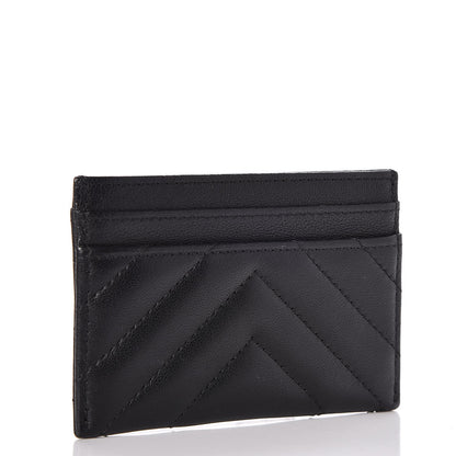 Chanel Sheepskin Chevron Quilted Reissue Card Holder So Black 3 of 9