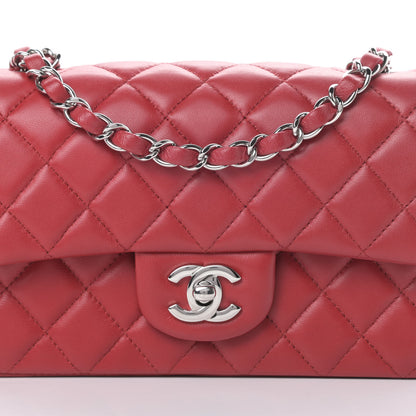 Chanel Lambskin Quilted Mini Rectangular Flap Red 8 of 12
