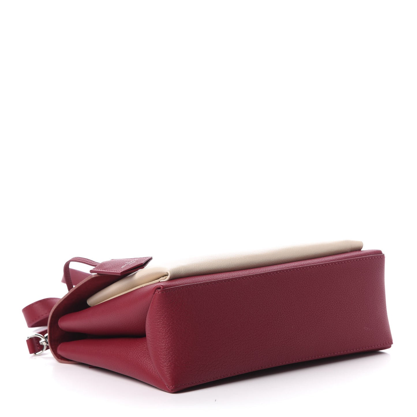 Soft Calfskin My Lockme Top Handle Rose Boudoir Lie de Vin Creme
