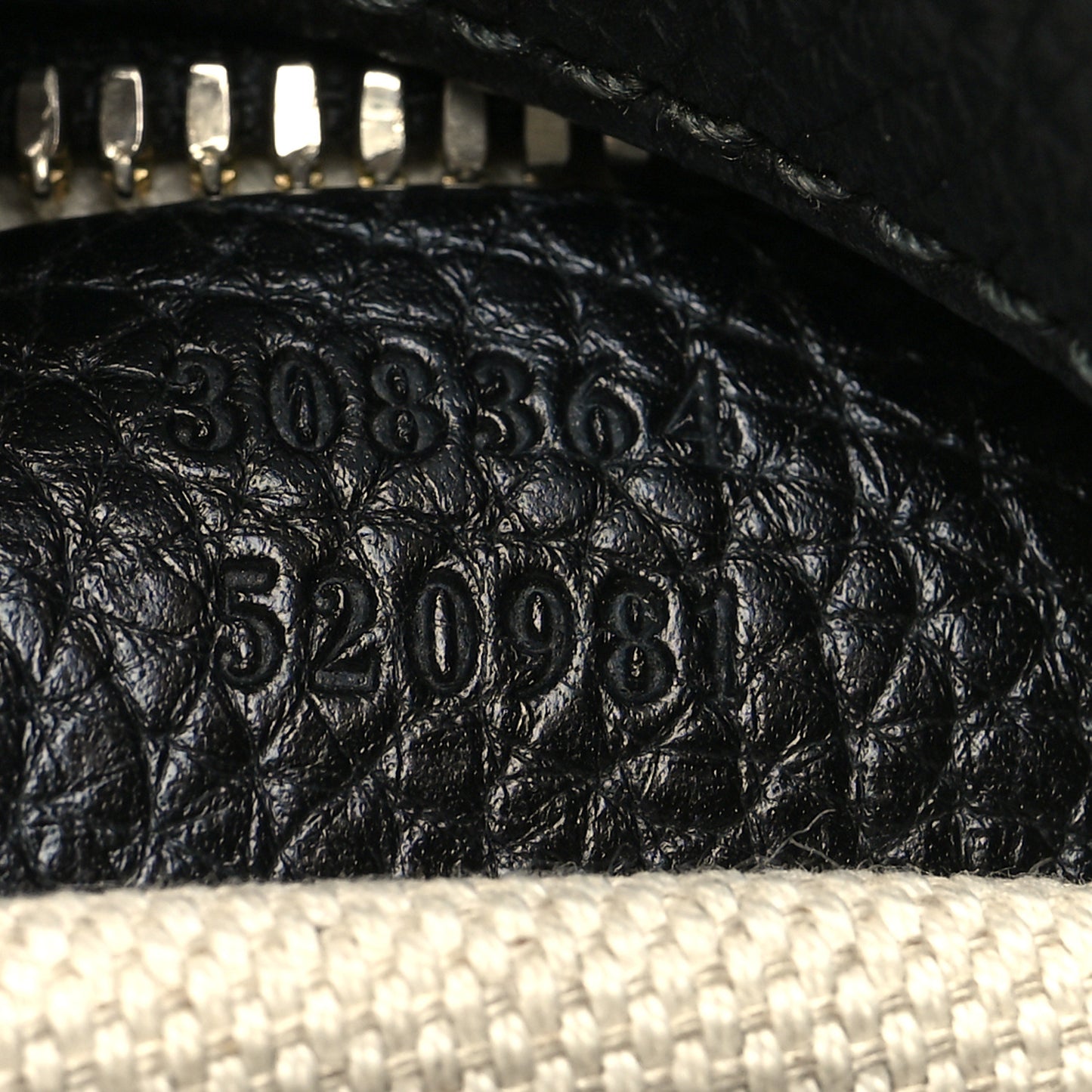 Pebbled Calfskin Small Soho Disco Bag Black