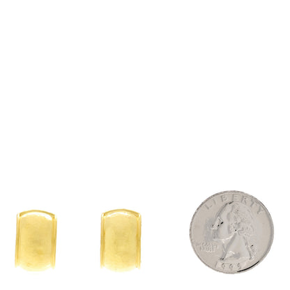Elizabeth Locke 19K Yellow Gold Curved Hoop Earrings 2 of 5