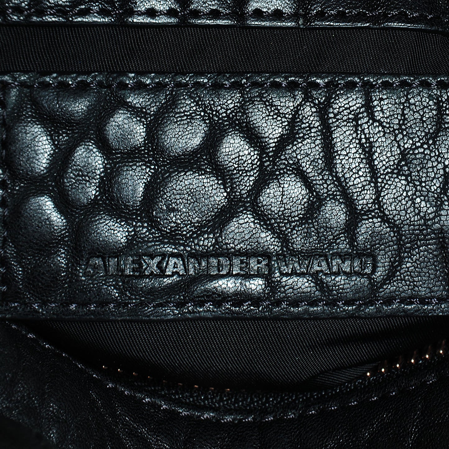 Pebbled Lambskin Rocco Black w Rose Gold Hardware