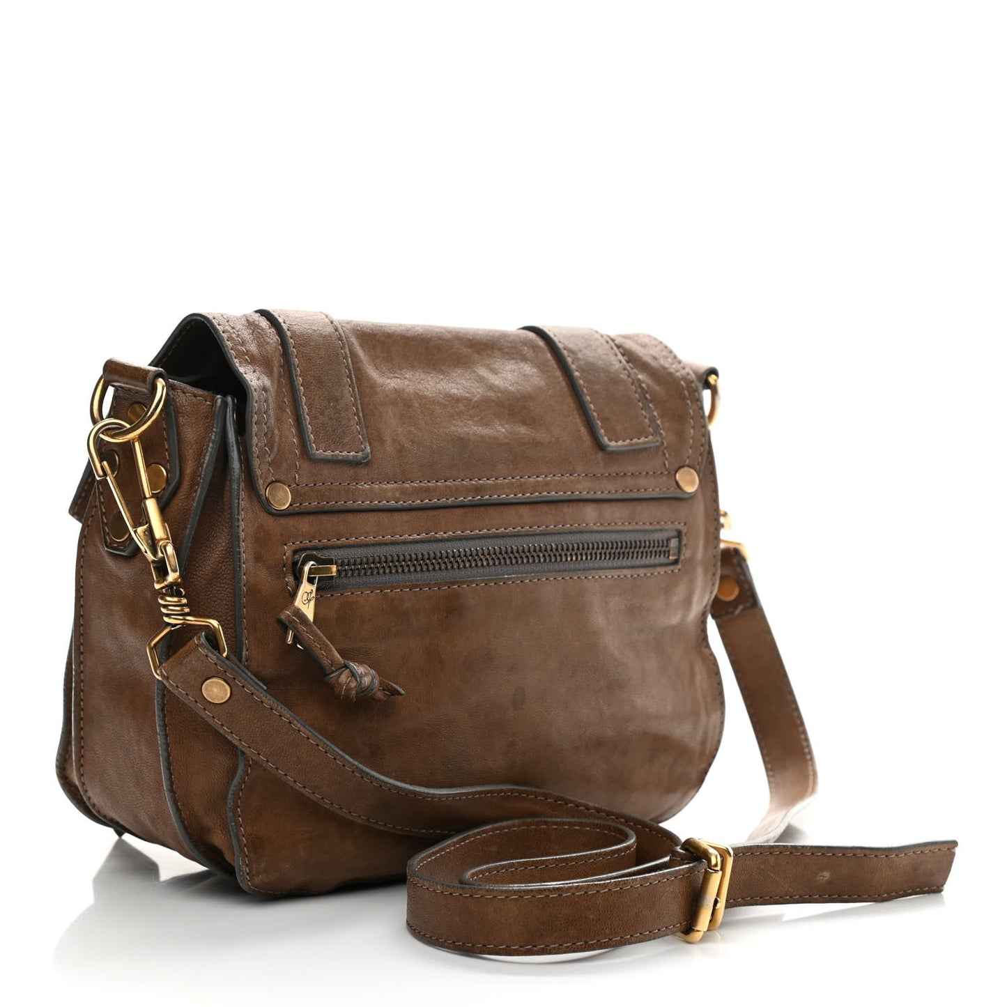 Lambskin PS1 Mini Pouch Messenger Bag Saddle