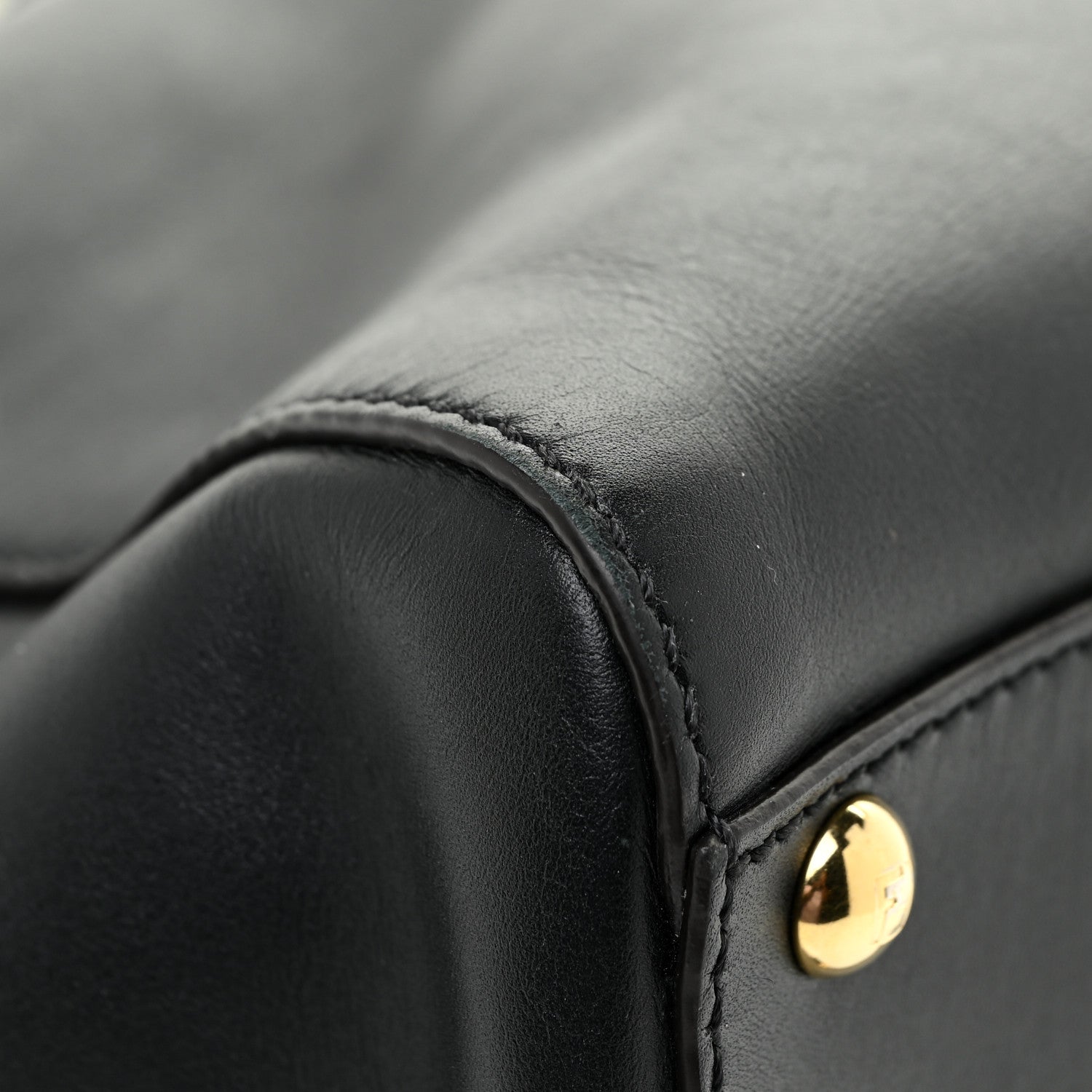 Fendi Vitello Morgan Fabric Jacquard Pequin Medium Peekaboo Iconic Satchel Black Tobacco 14 of 27