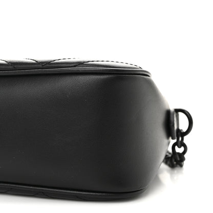 Gucci Calfskin Matelasse Monochrome Small GG Marmont Chain Shoulder Bag Black 10 of 10