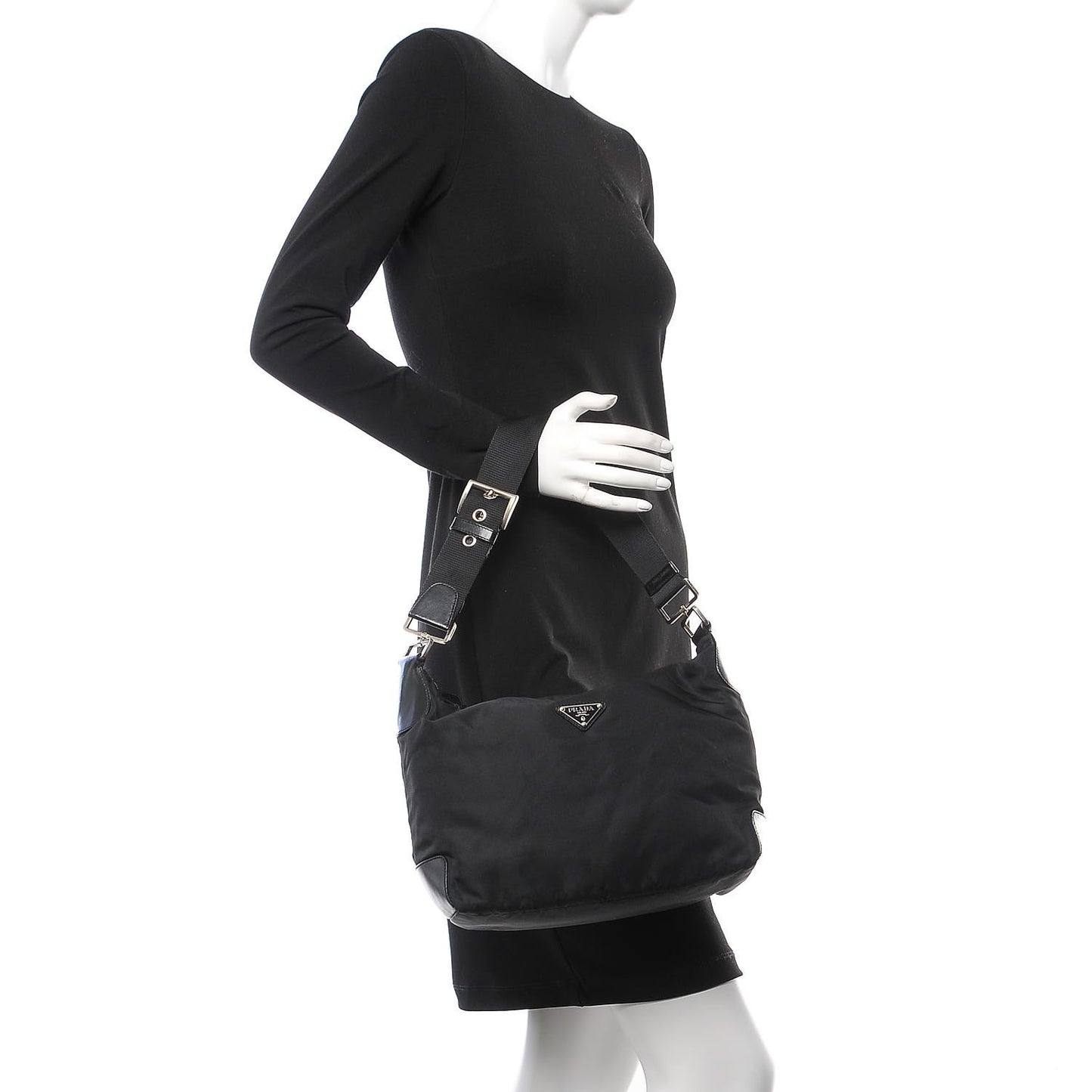 Nylon Vela Shoulder Bag Black