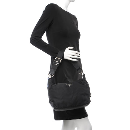 Prada Nylon Vela Shoulder Bag Black 2 of 7