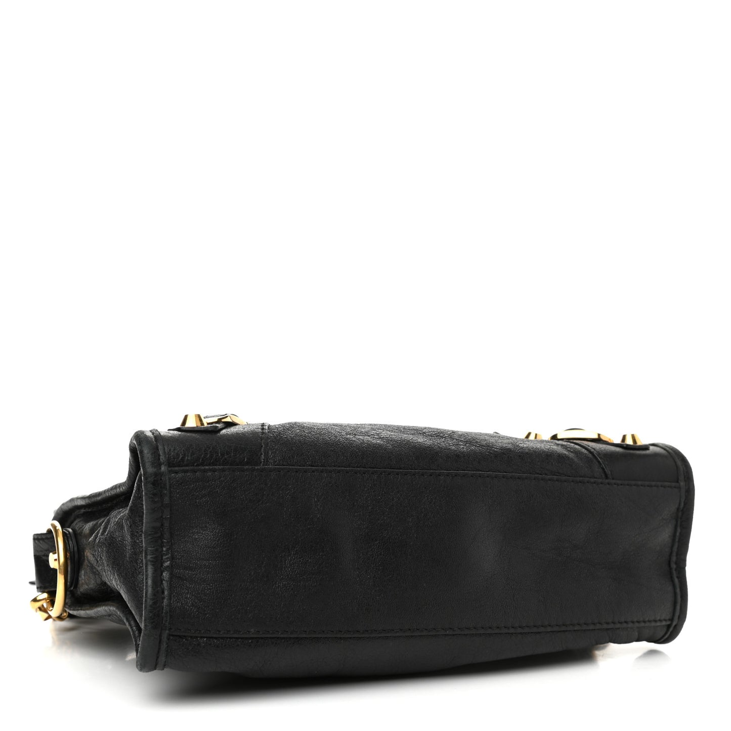 Agneau Classic Gold Hardware Mini City Black