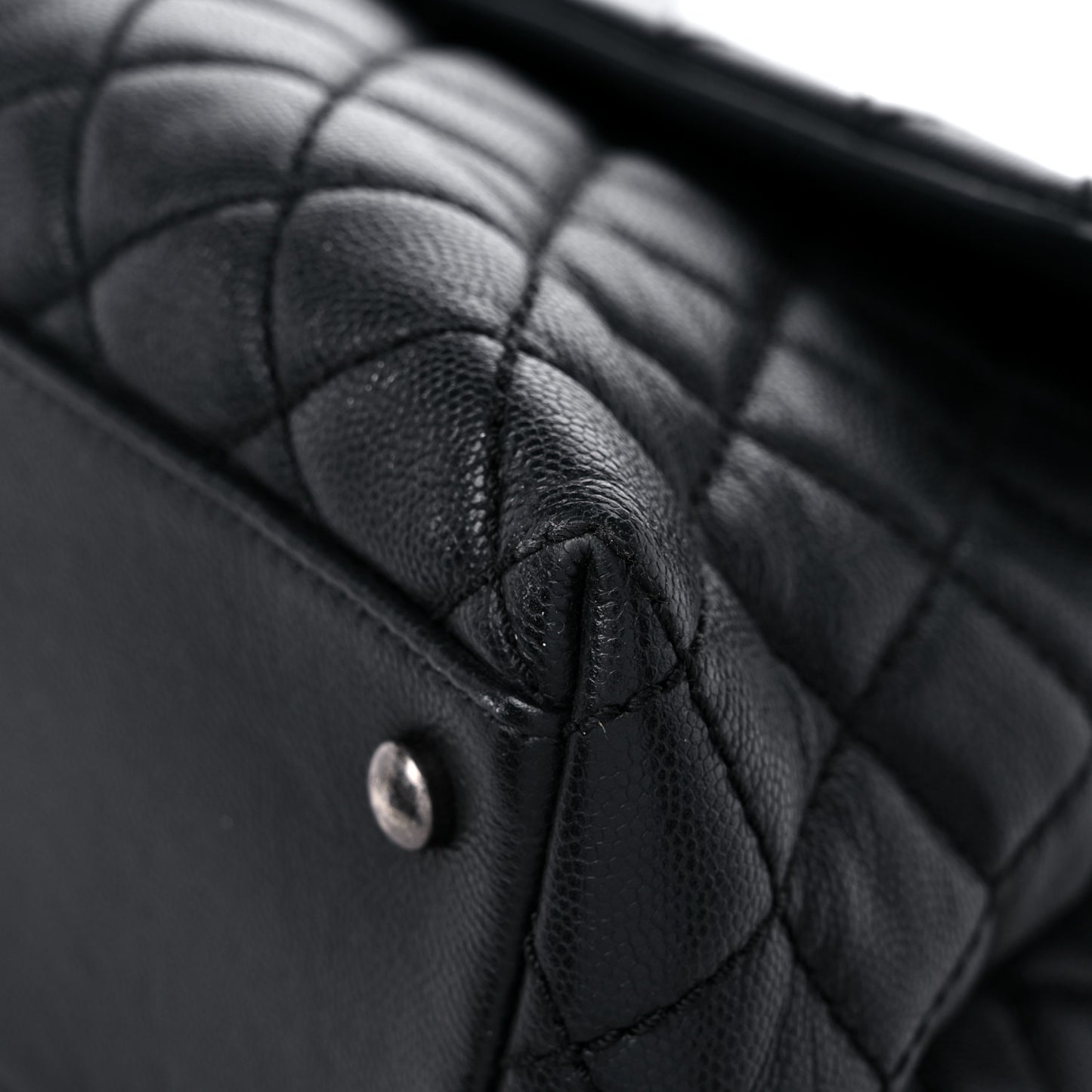 Caviar Quilted Medium Coco Handle Flap Black