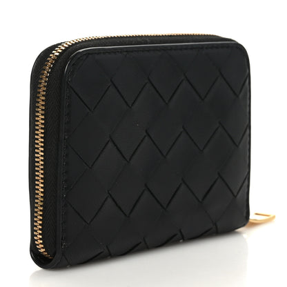 Bottega Veneta Nappa Intrecciato Zip Around Coin Purse Black 3 of 6