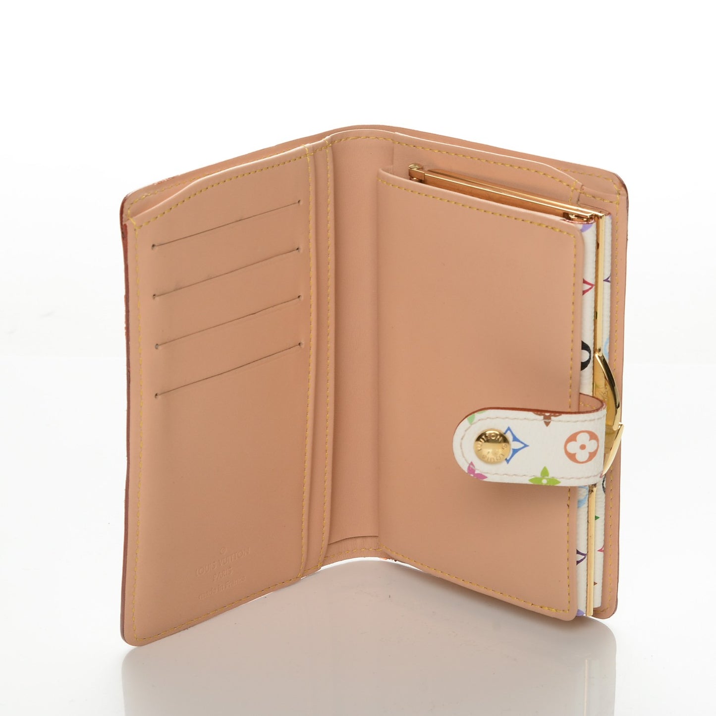 Monogram Multicolor French Purse Wallet White