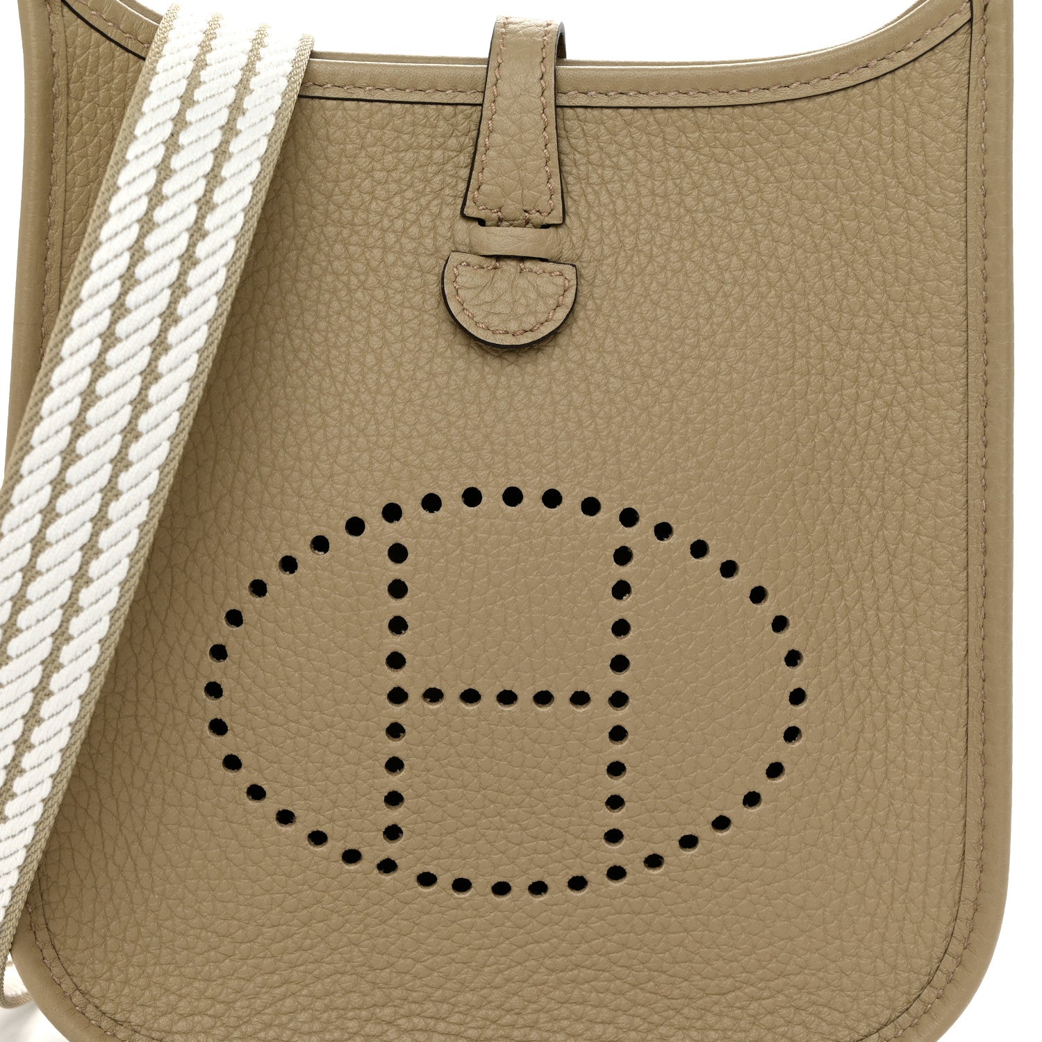 Hermes Taurillon Clemence Sangle Evelyne TPM Beige Marfa 8 of 11