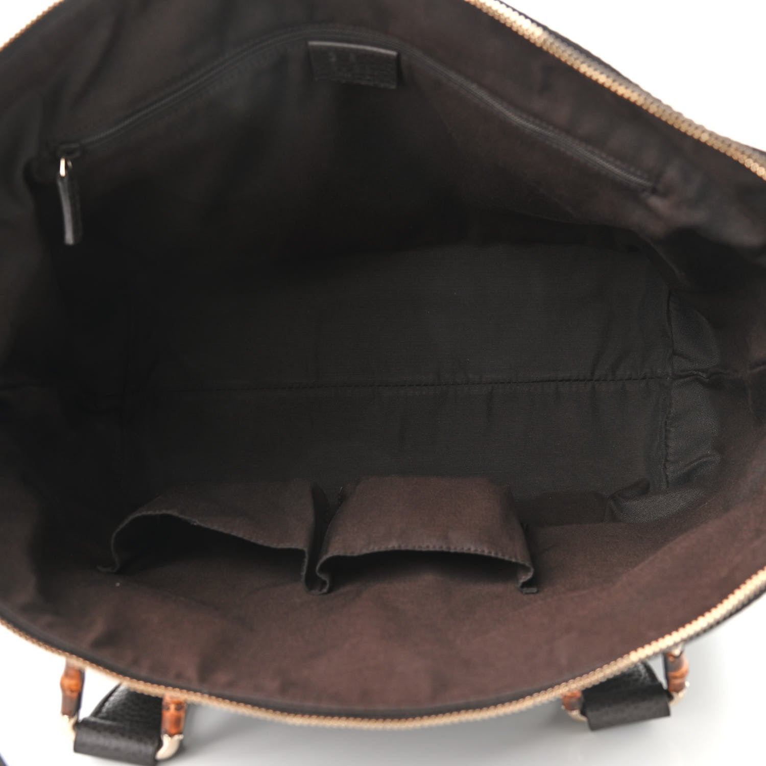 Gucci Calfskin Bamboo Top Handle Tote Dark Brown 5 of 9
