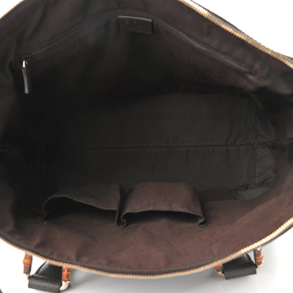 Gucci Calfskin Bamboo Top Handle Tote Dark Brown 5 of 9