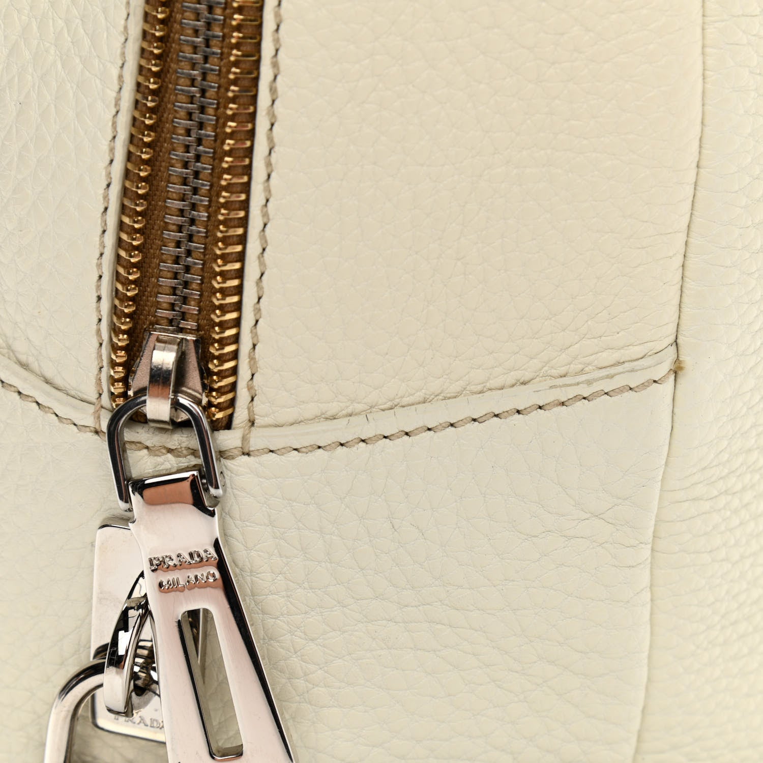 Prada Vitello Daino Satchel Bianco 13 of 15