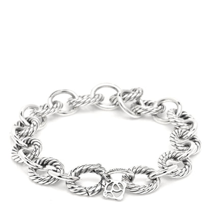 David Yurman Sterling Silver 10mm Medium Oval Link Bracelet 3 of 4