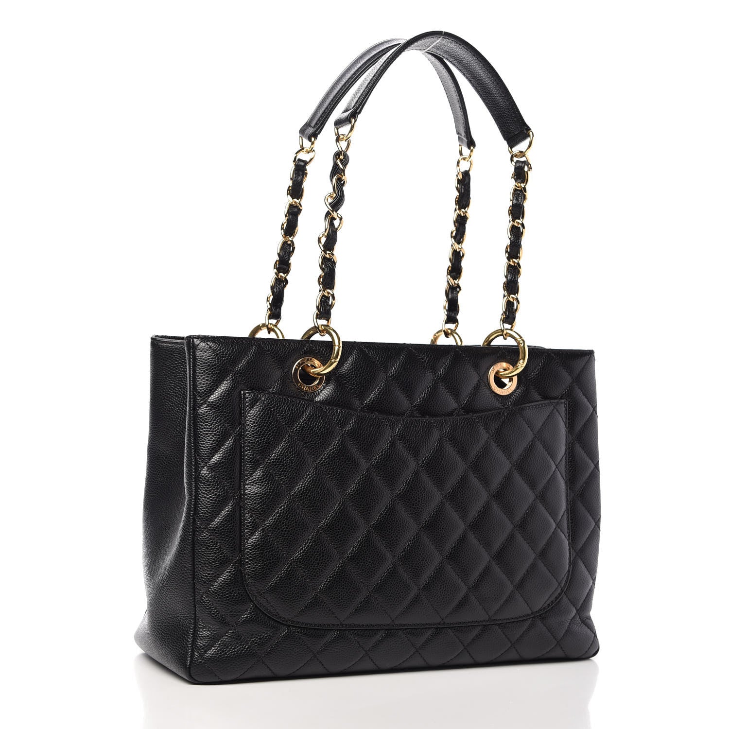 Chanel Caviar Quilted Grand Shopping Tote GST Black 3 of 10