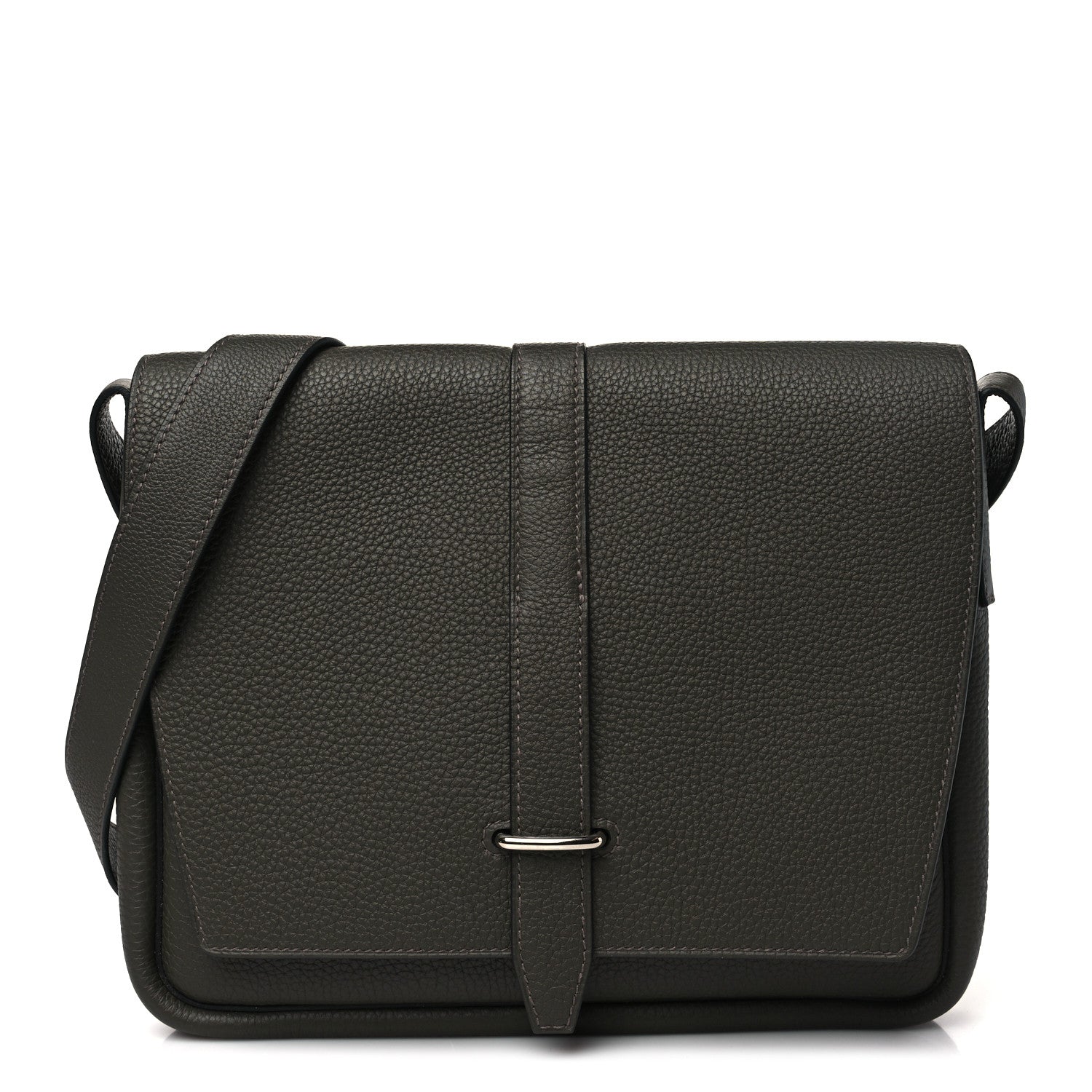 Hermes Togo Steve Light Messenger Vert De Gris 1 of 10