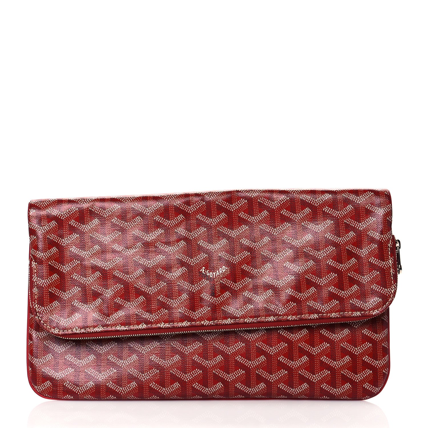 Goyard Goyardine Sainte Marie Soft Clutch Red 1 of 12