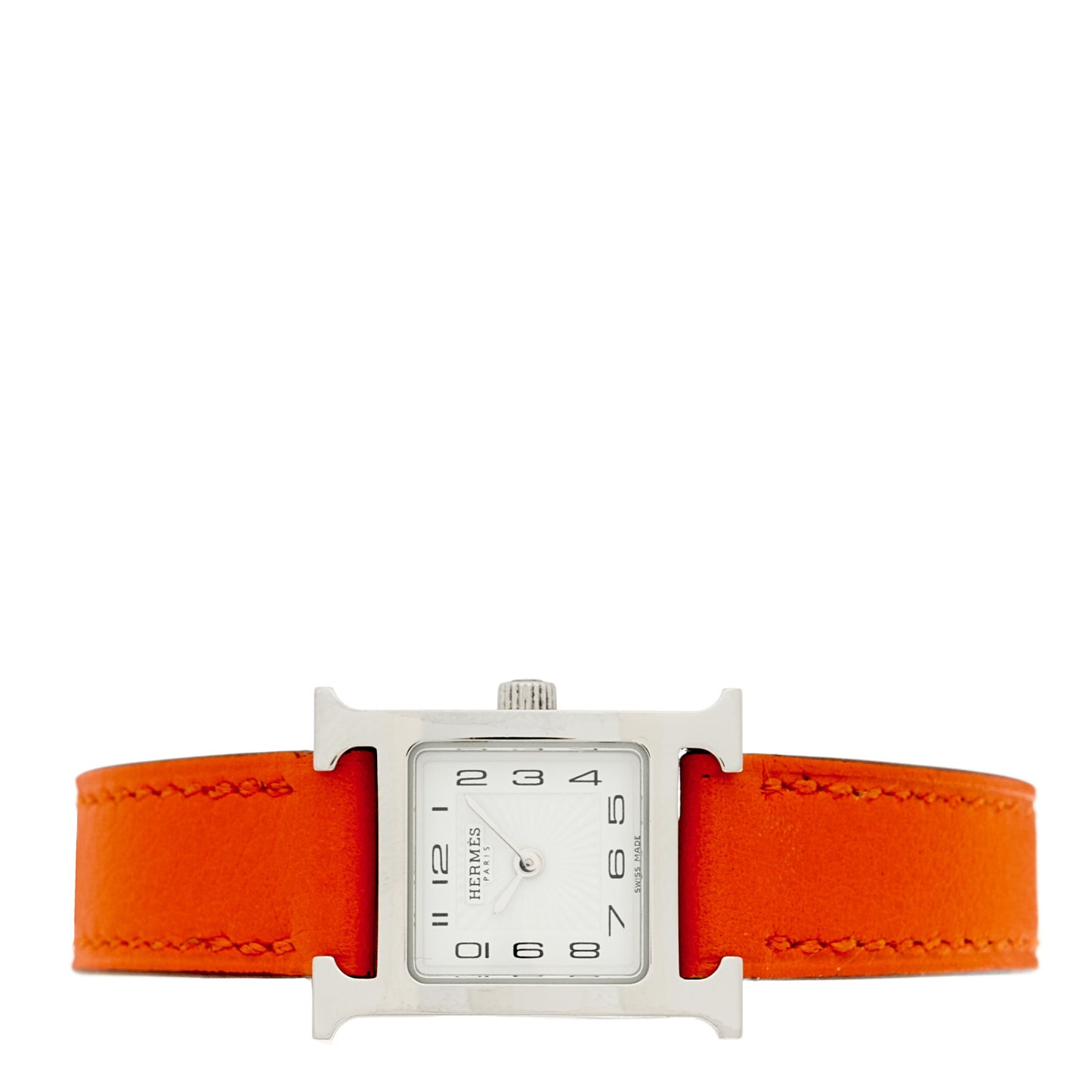 Stainless Steel Swift 17.2mm Heure H Hour Watch Orange