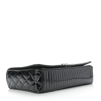 Chanel Patent Diagonal Quilted Flap Black 4 of 14