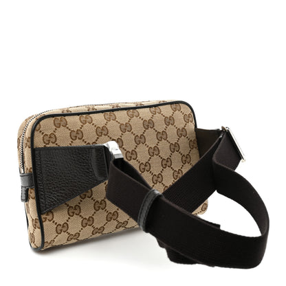 Gucci Monogram Dollar Calfskin Belt Bag Beige Ebony Testa di Moro Marrone Scuro 3 of 9