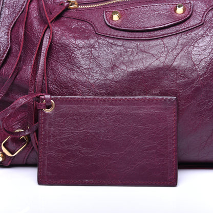 Balenciaga Lambskin Classic Gold Hardware Velo Violet Prune 8 of 17
