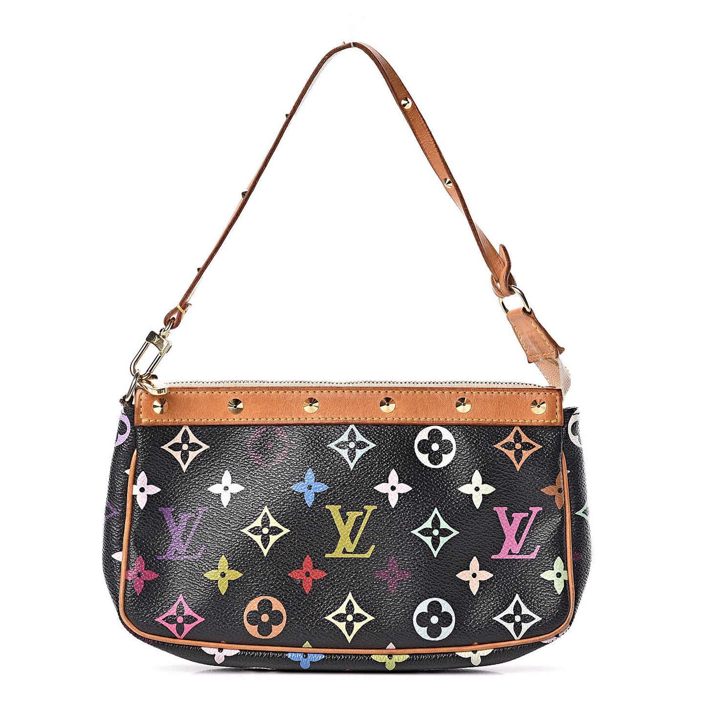 Monogram Multicolor Pochette Accessories Black