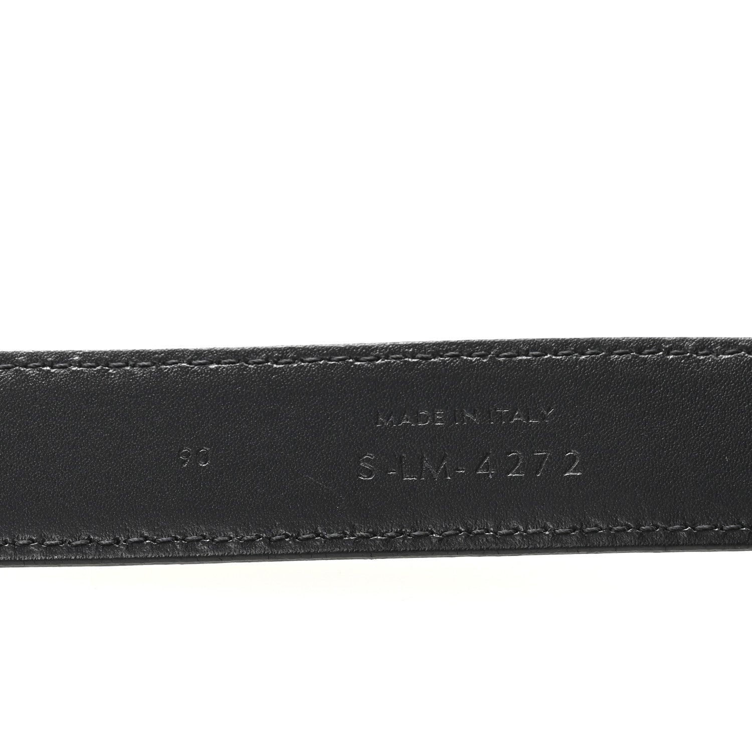 Celine Taurillon Calfskin Medium 25mm Triomphe Belt 90 36 Black 6 of 9