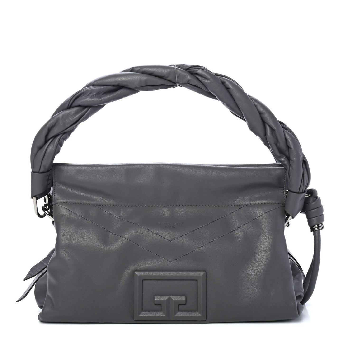 Calfskin Medium ID93 Satchel Storm Grey