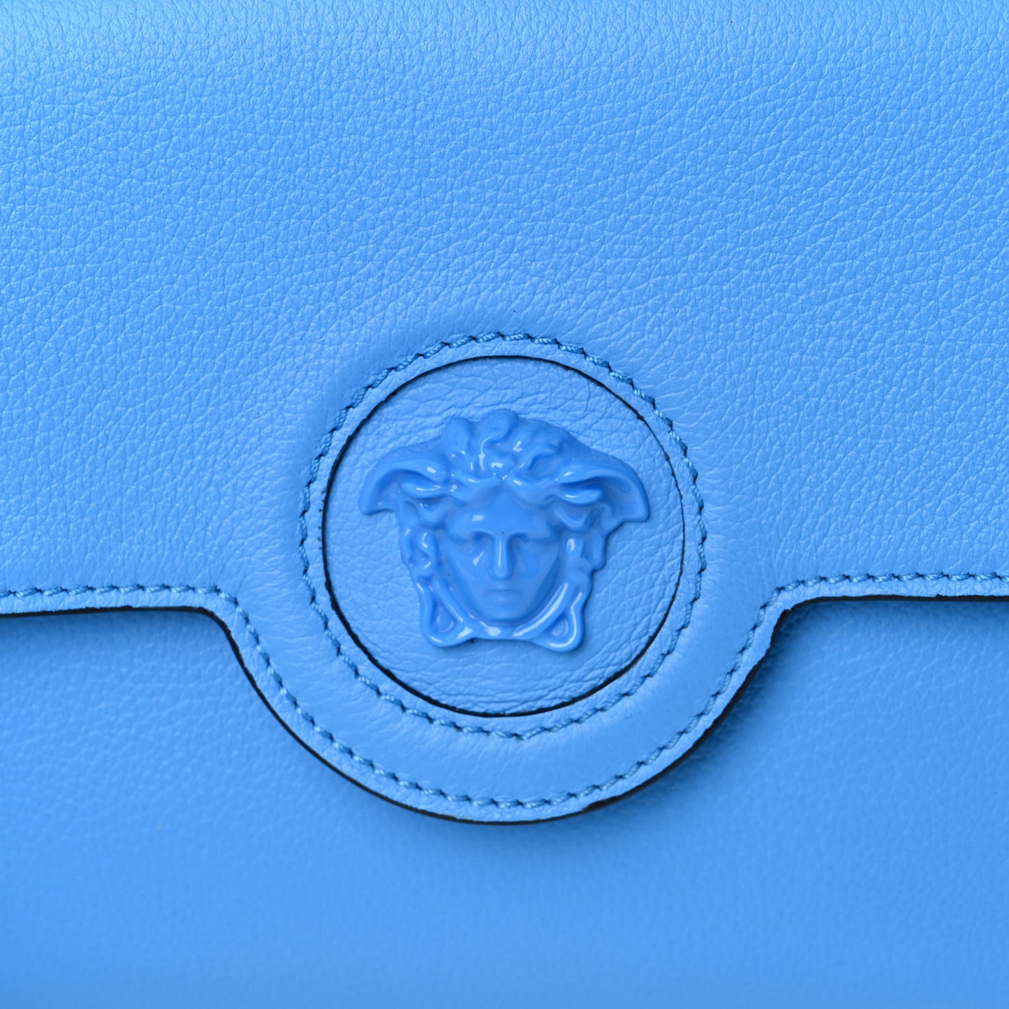 Vitello Medusa Clutch Bag Blue