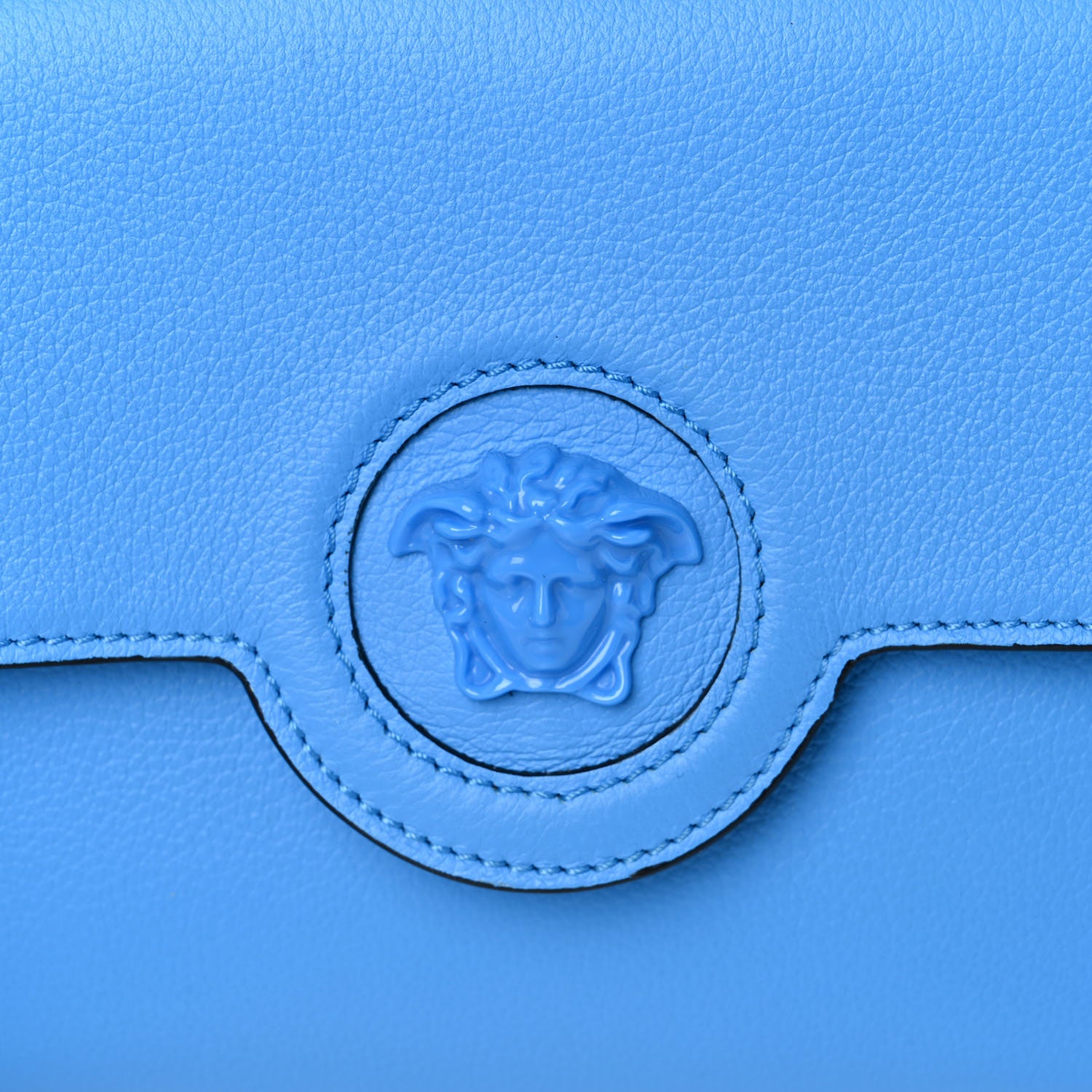 Versace Vitello Medusa Clutch Bag Blue 9 of 10