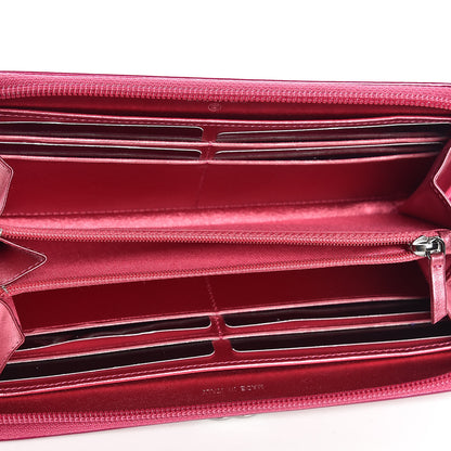 Chanel Metallic Patent Calfskin Quilted Boy L-Gusset Zip Wallet Pink 5 of 9
