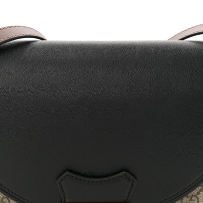 Gucci GG Supreme Monogram Calfskin Small Padlock Messenger Shoulder Bag Beige Black Cuir 8 of 10