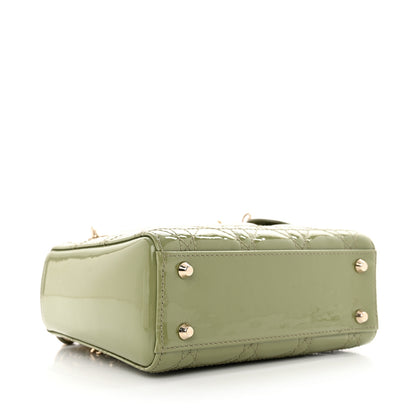 Christian Dior Patent Cannage Mini Lady Dior Dusty Jade 4 of 10