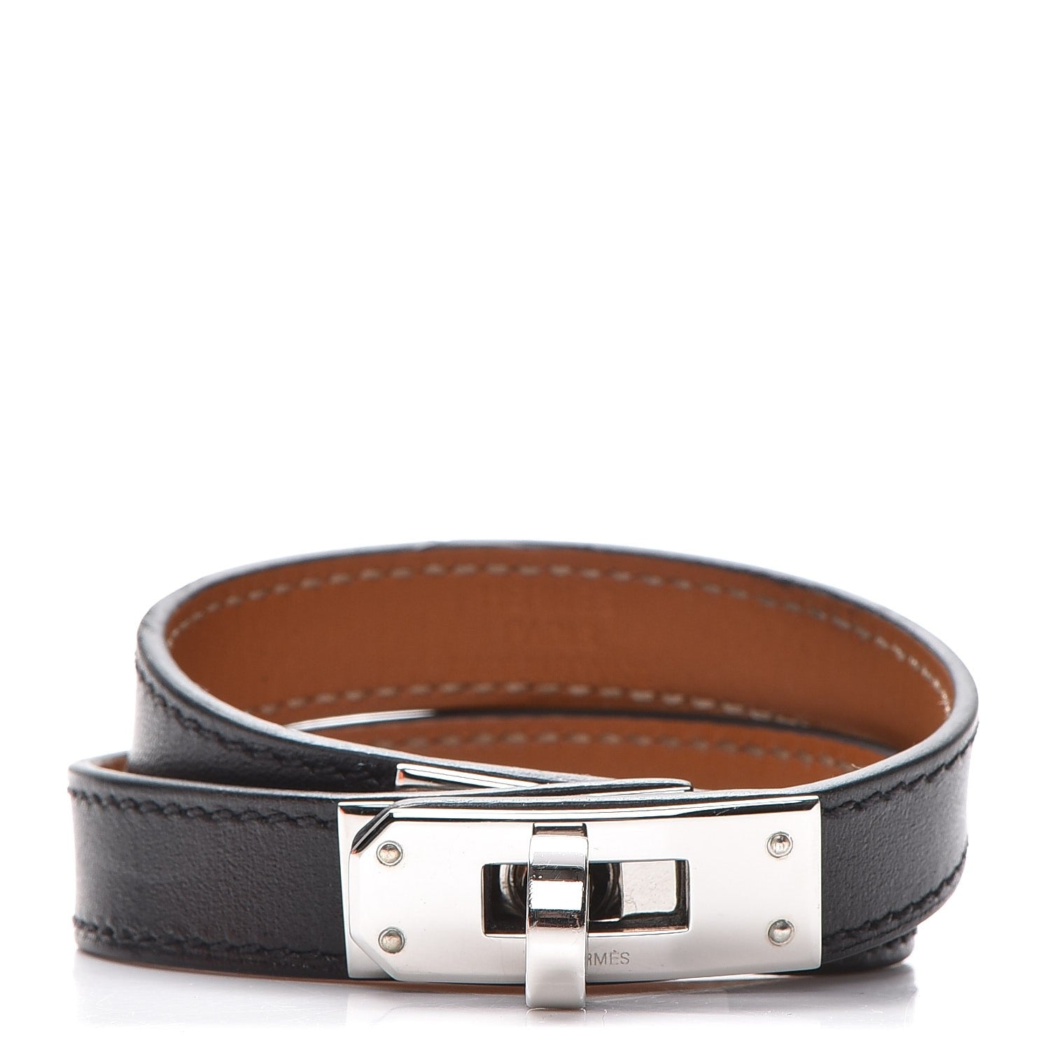 Hermes Swift Kelly Double Tour Bracelet S Black 1 of 6