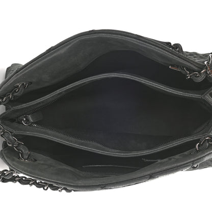 Chanel Iridescent Calfskin Stitched Just Mademoiselle Bowling Bag Black 5 of 11