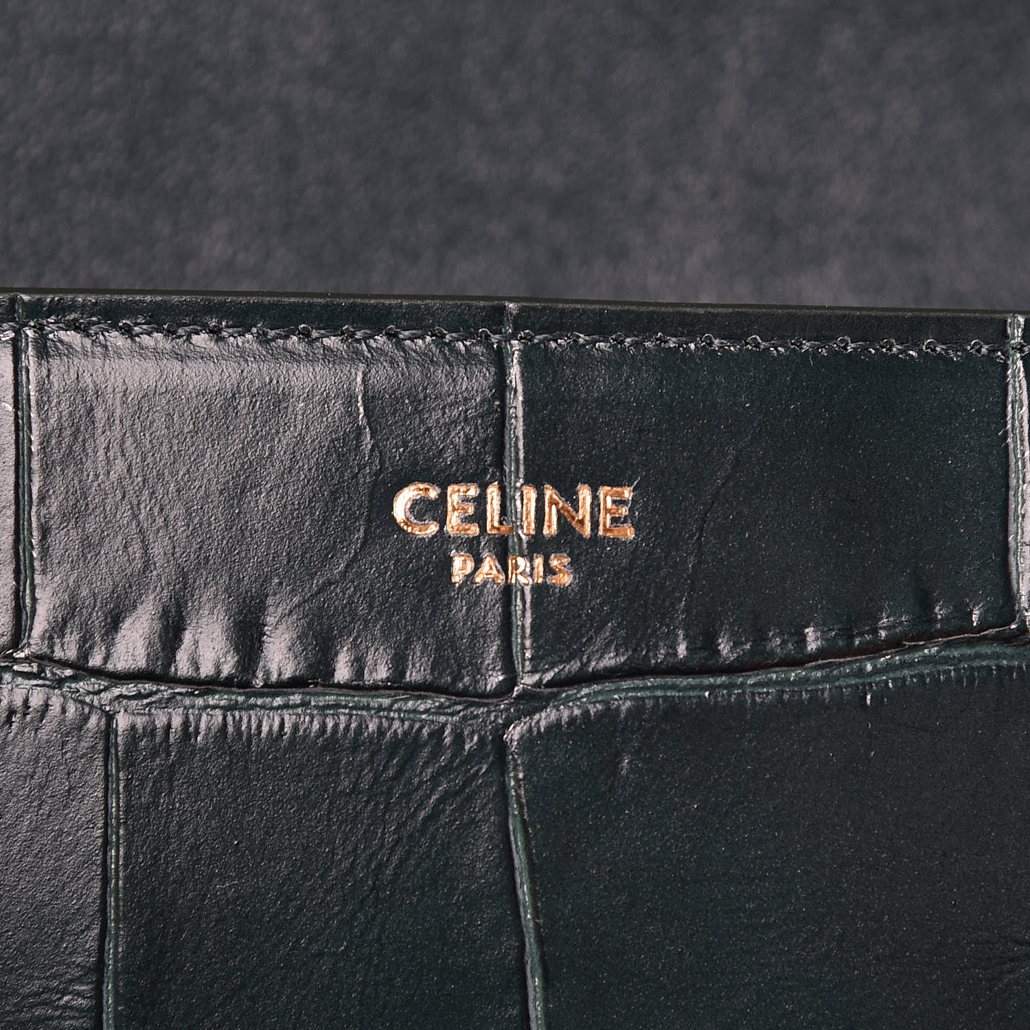 Celine Calfskin Crocodile Embossed Medium Tassel Bag Amazone 6 of 13