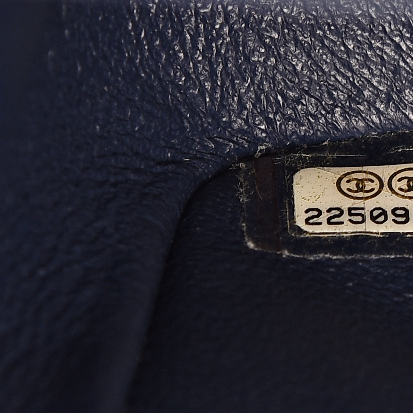 Lambskin Quilted Mini Square Flap Navy Blue